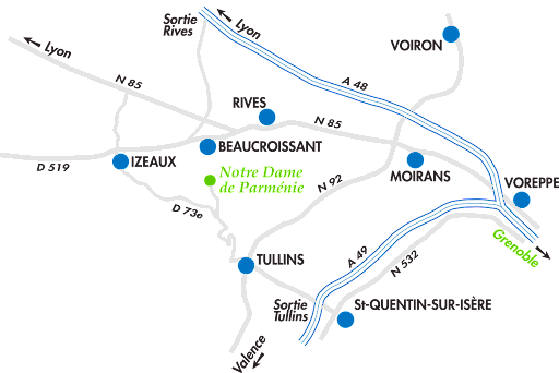 carte d'acces au centre d'accueil de Parmenie